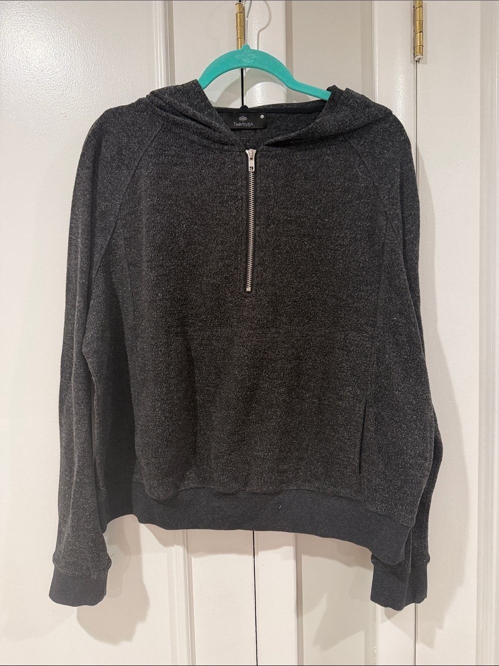 Twenty Charcoal Gray Half-Zip Hoodie